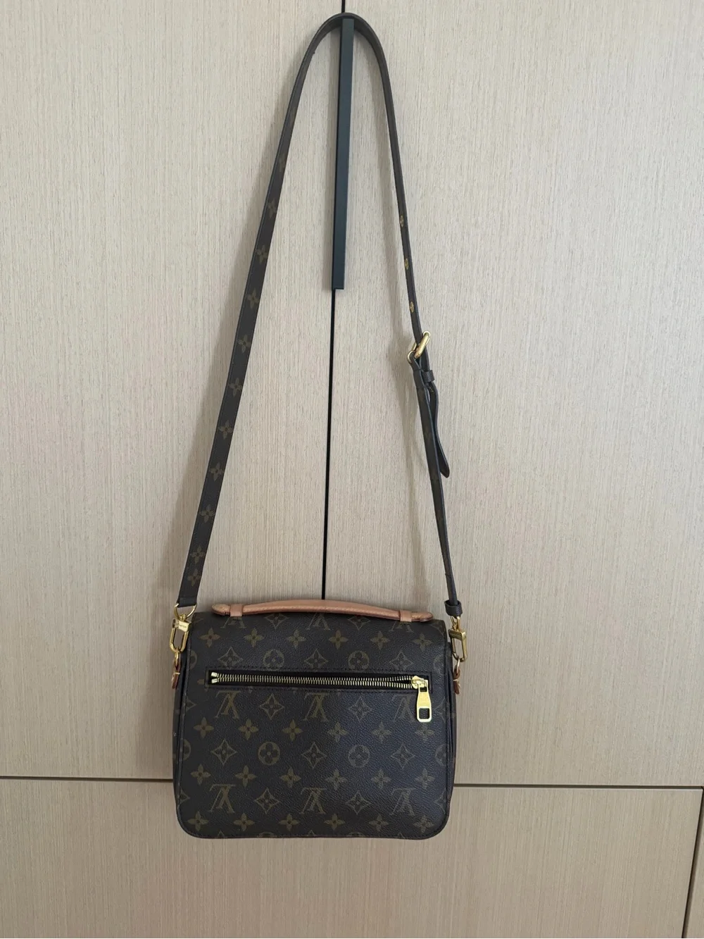 Louis Vuitton Monogram Canvas Crossbody with Gold Hardware